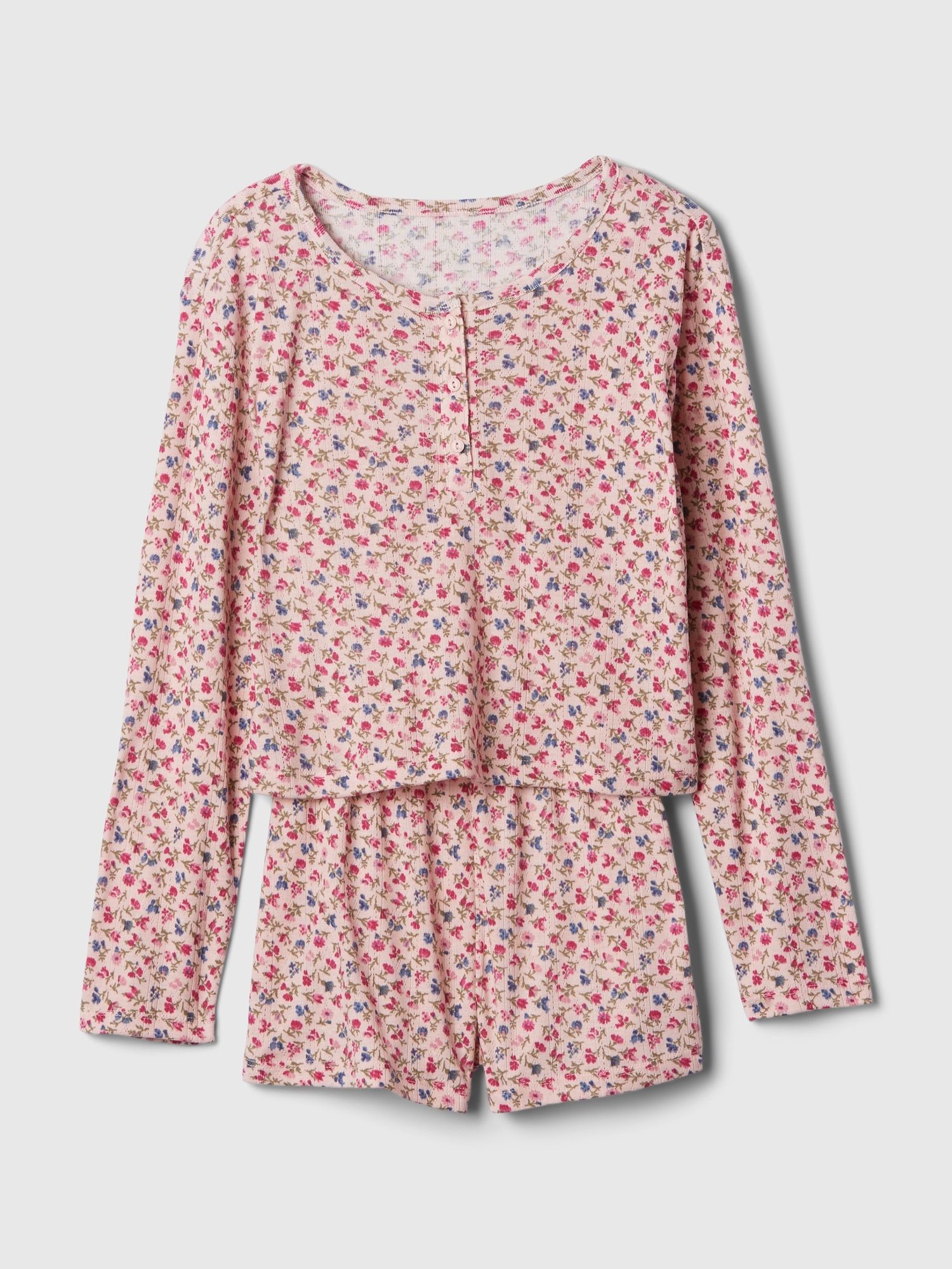 Kids Henley PJ Shorts Set