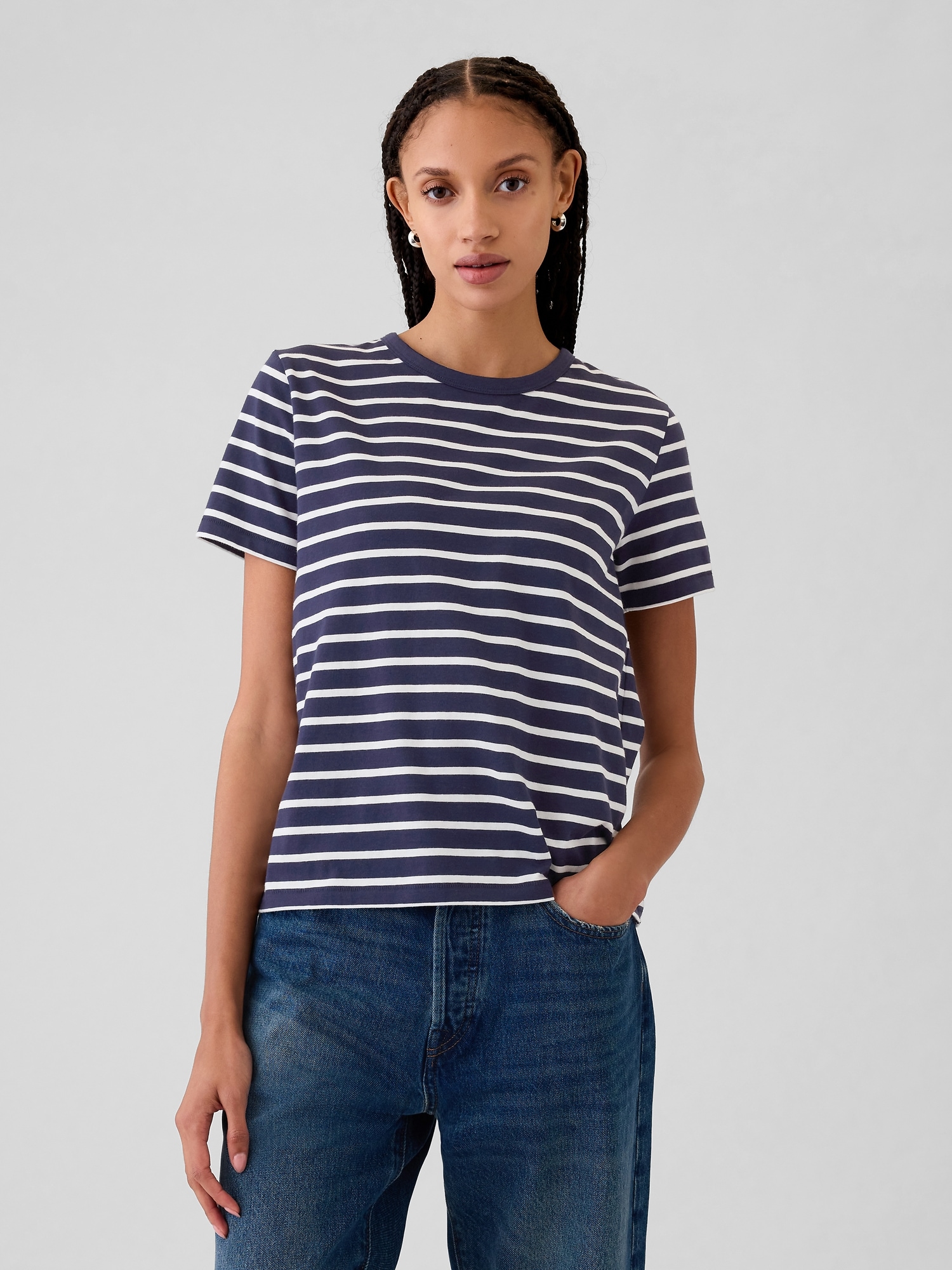 Gap Organic Cotton Vintage Crewneck T-shirt In Multi