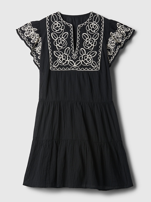 Crinkle Gauze Embroidered Mini Dress | Gap