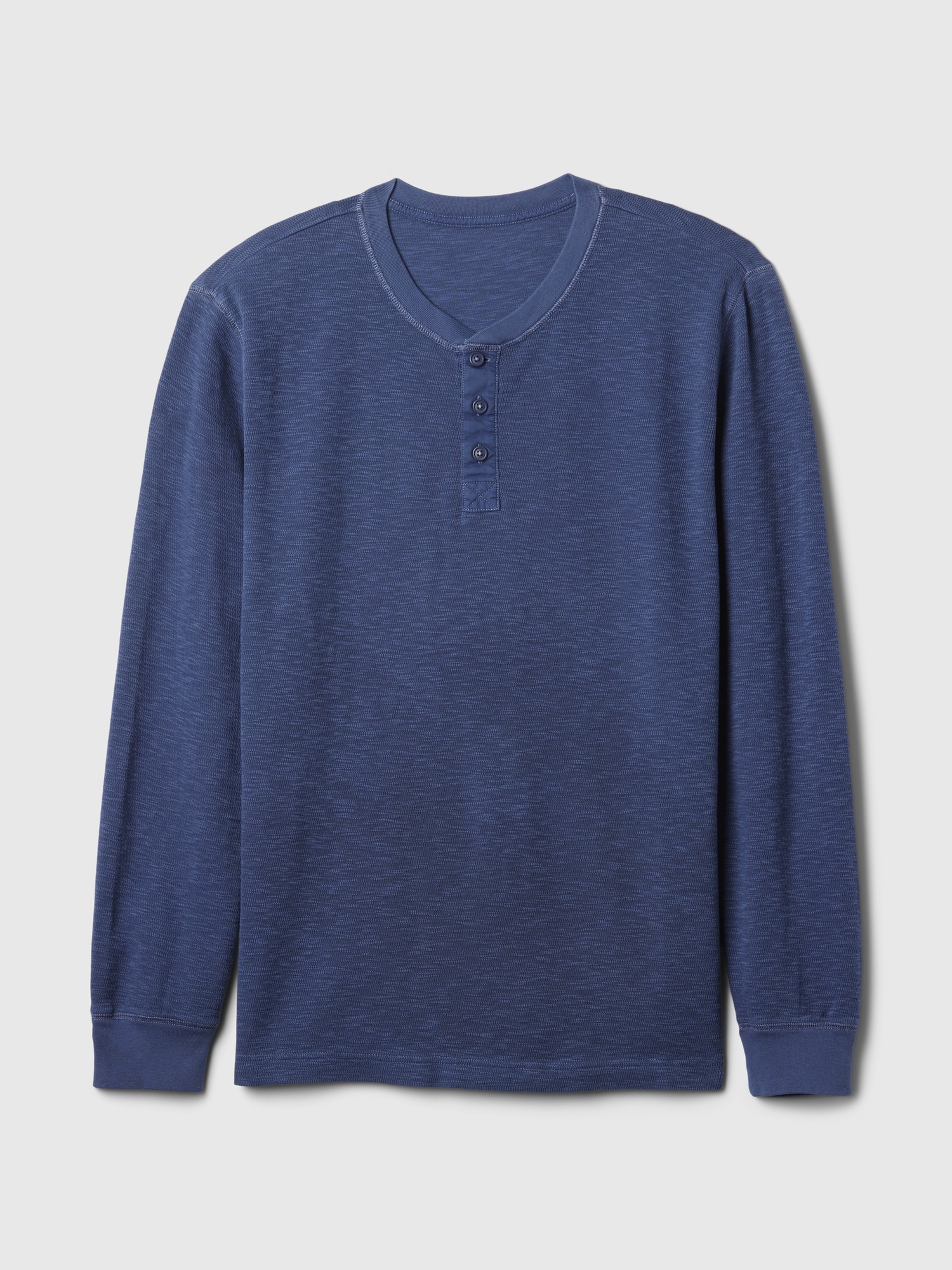 Мужские футболки Gap Waffle Henley T-Shirt — фото 5