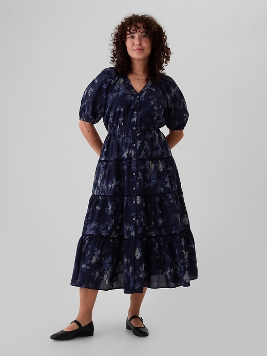 gap tiered shirt dress Gap
