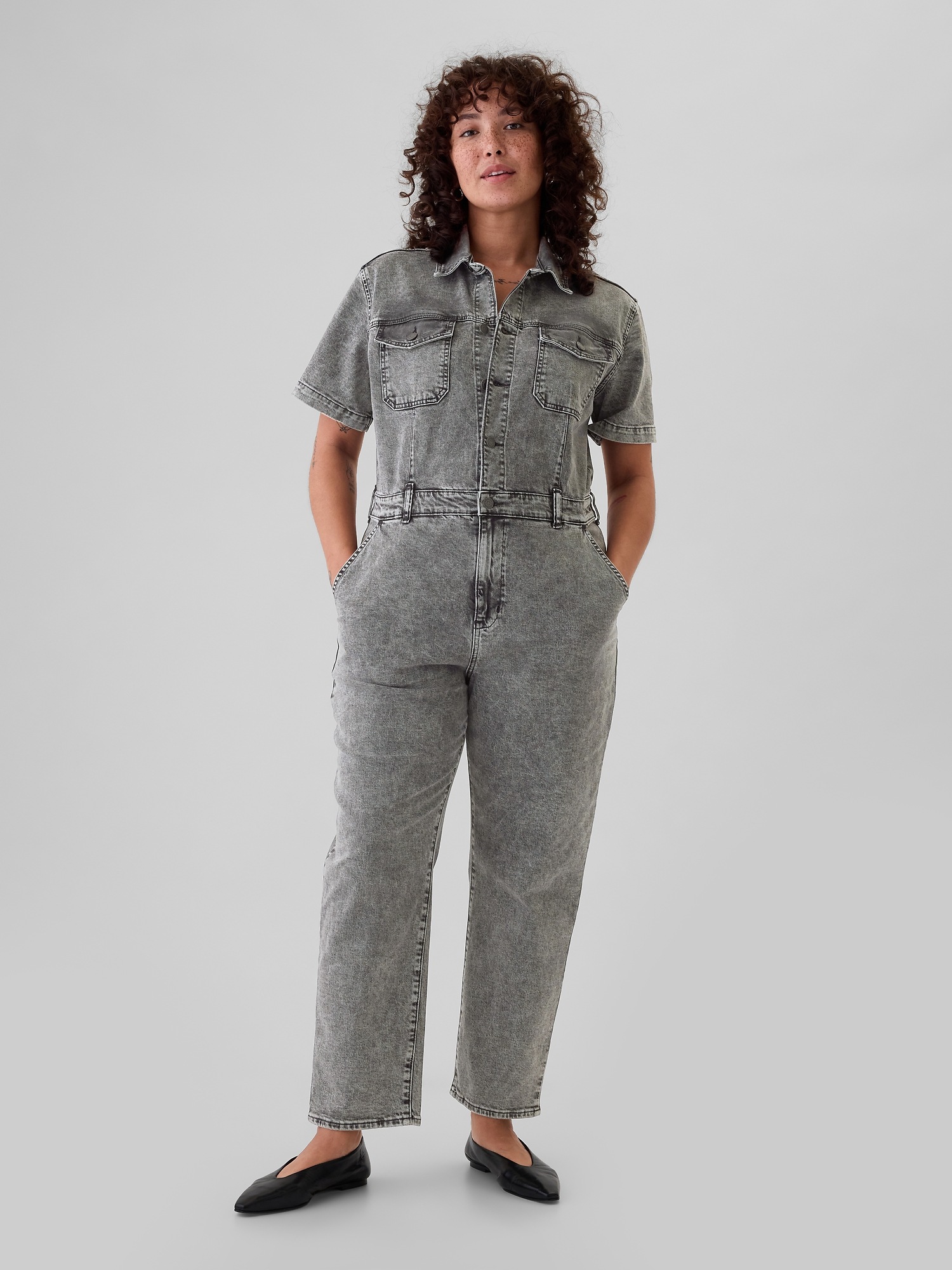 Женский джинсовый комбинезон Gap Denim Jumpsuit — фото 5