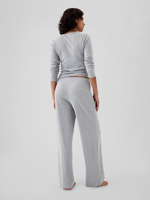 2 of 8 showing, with the color light heather grey of product Pointelle PJ Pants