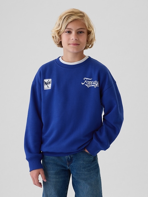 1 of 8 showing, with the color bente blue of product Kids VintageSoft Relaxed Sweatshirt