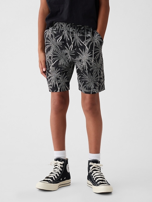 2 of 8 showing, with the color white floral of product Kids Linen-Cotton Shorts