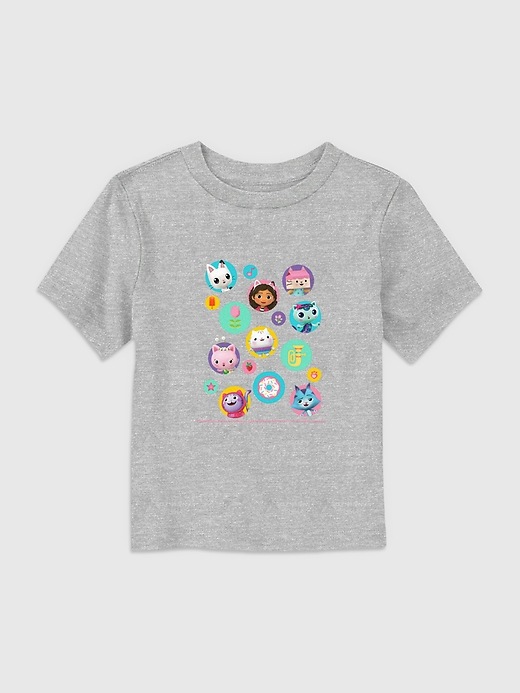 1 of 8 showing, with the color Grey of product Toddler Gabbys Dollhouse Cats Graphic Tee