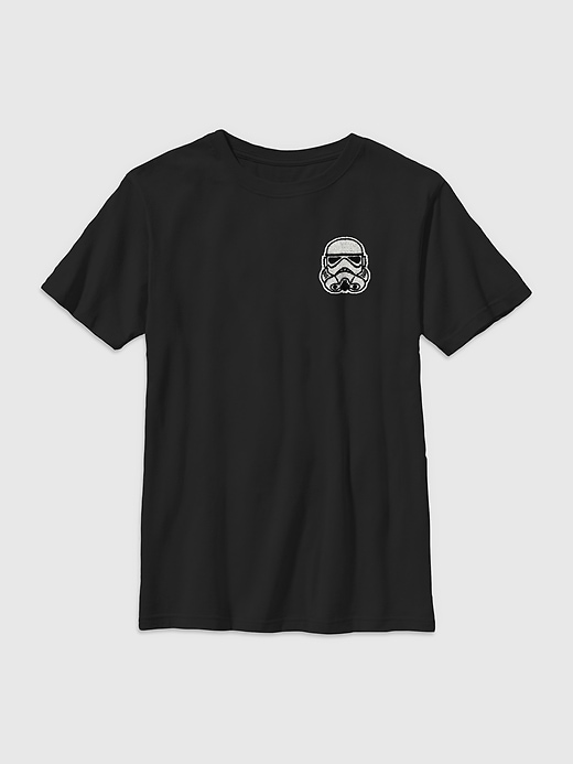 1 of 8 showing, with the color Black of product Kids Star Wars Embroidered Storm Trooper Graphic Tee