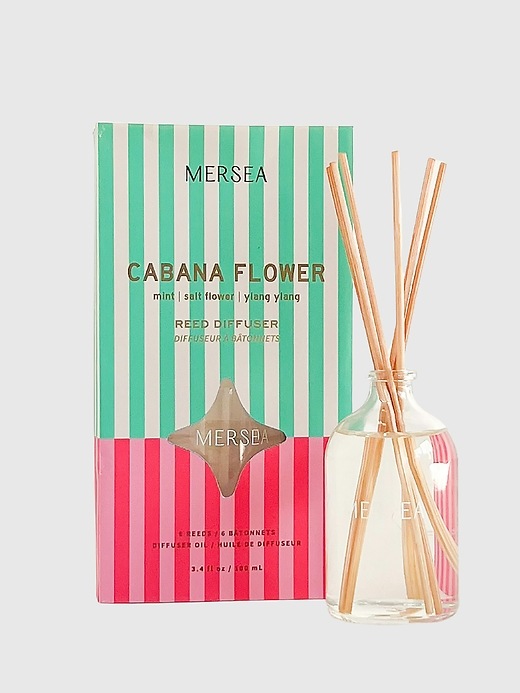1 of 8 showing, with the color Cabana Flower of product Mersea Cabana Flower Reed Diffuser