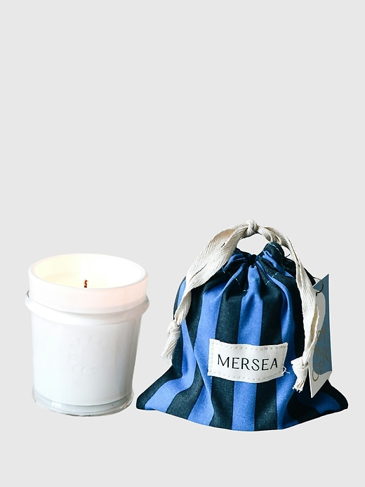 1 of 8 showing, with the color Voyager of product Mersea Voyager Sandbag Candle
