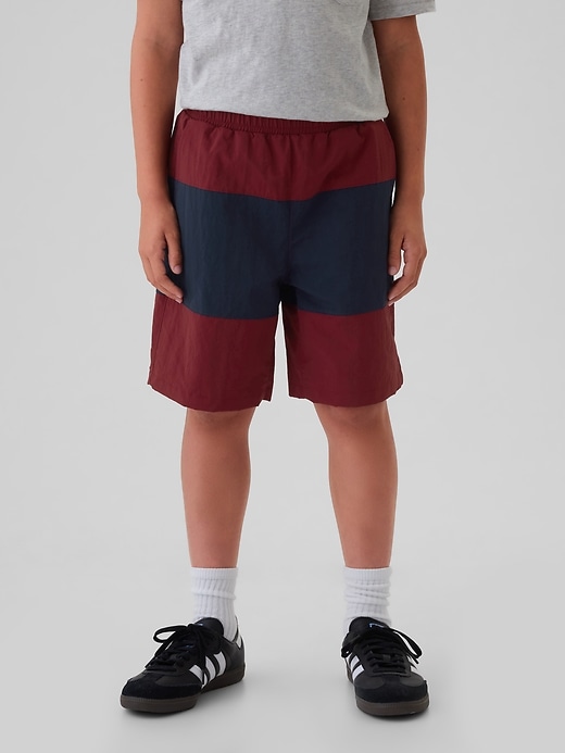 2 of 8 showing, with the color red delicious of product Kids Recycled Nylon Shorts