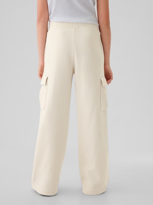 2 of 8 showing, with the color chino of product Kids VintageSoft Wide-Leg Cargo Sweatpants