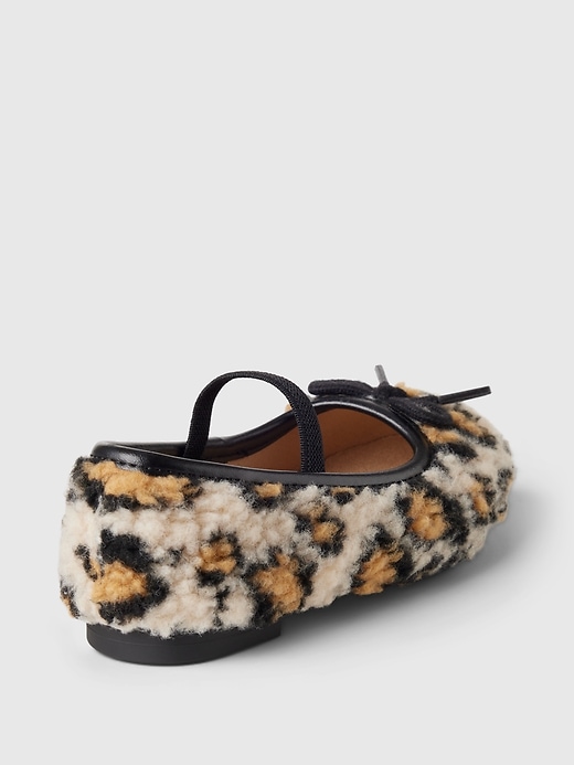 Image number 4 showing, Baby & Toddler Sherpa Leopard Ballet Flats