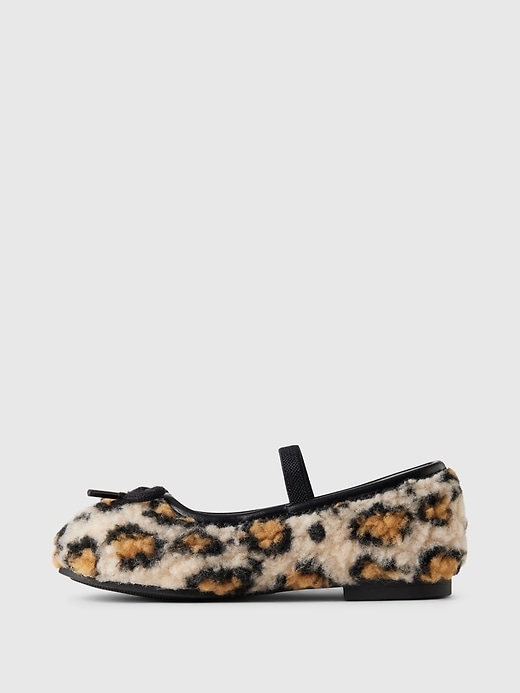 Image number 5 showing, Baby & Toddler Sherpa Leopard Ballet Flats