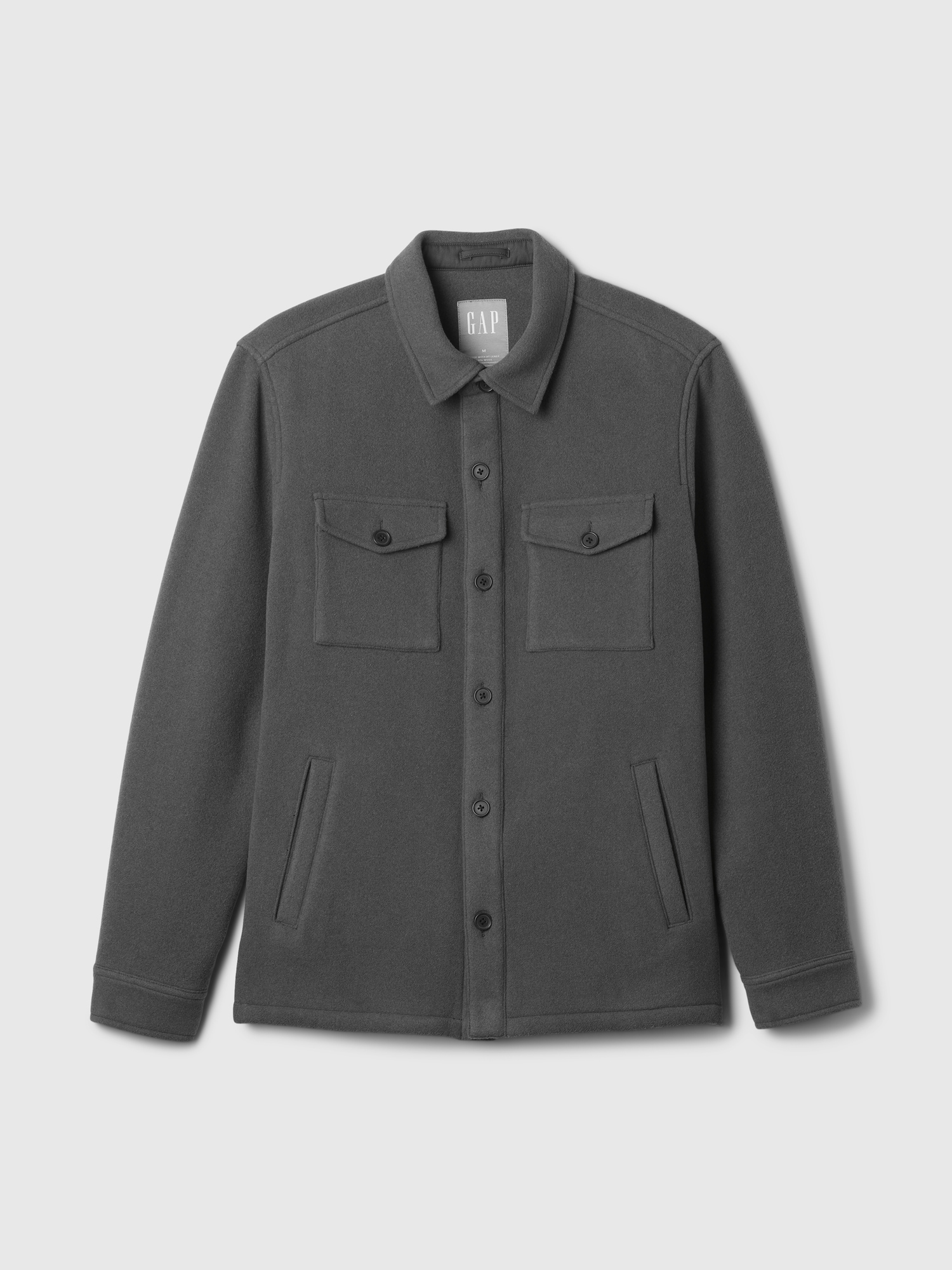 Wool Blend Utility Shirt Jacket Gap