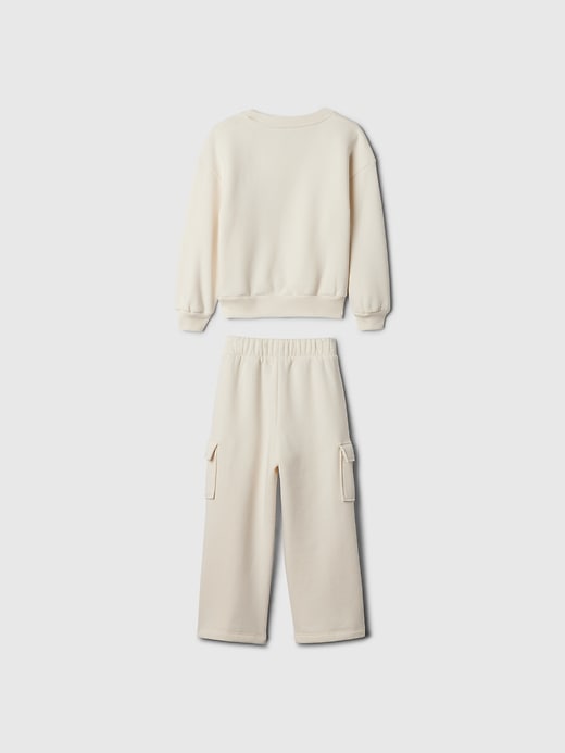 2 of 8 showing, with the color Ivory frost of product Baby & Toddler Varsity Sweat Set