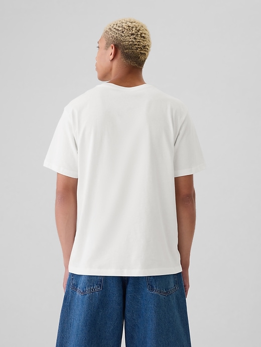 2 of 8 showing, with the color new off white of product The Cure Graphic T-Shirt
