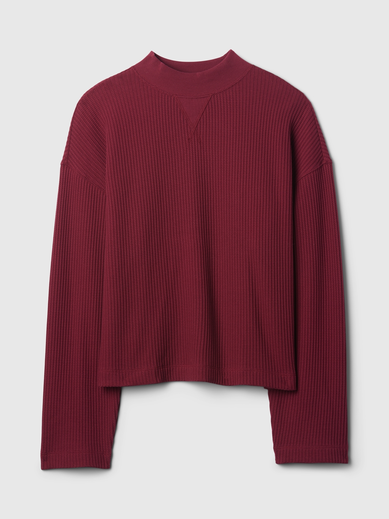 Oversized Mockneck Waffle T-Shirt | Gap