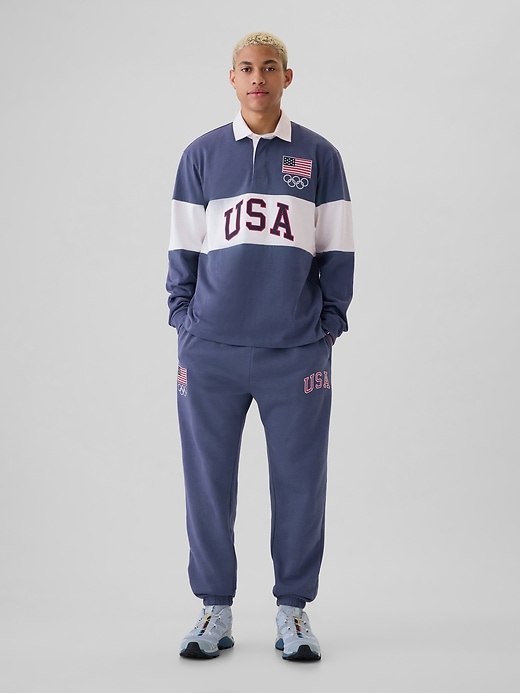 1 of 8 showing, with the color washed navy of product Team USA Joggers