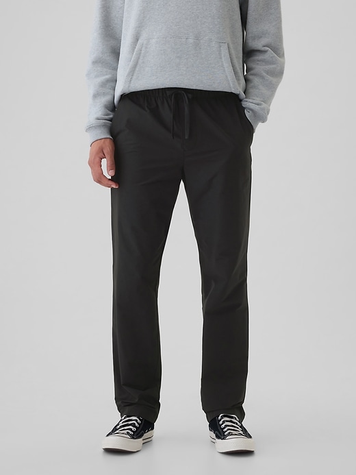 2 of 8 showing, with the color true black of product Tech Pull-On Straight Pants