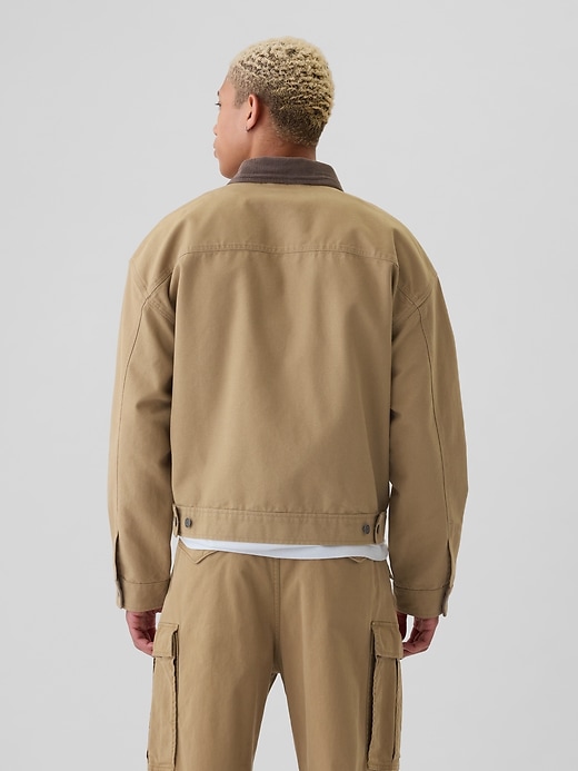 2 of 8 showing, with the color ICONIC KHAKI of product Relaxed Utility Jacket
