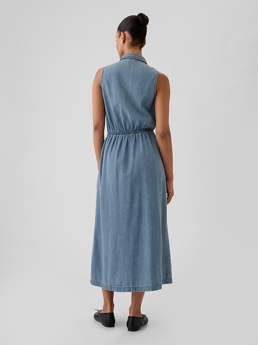 Western Denim Midi Dress