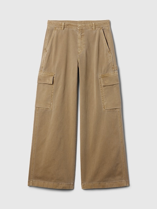 Image number 7 showing, Mid Rise Cargo Baggy Khakis