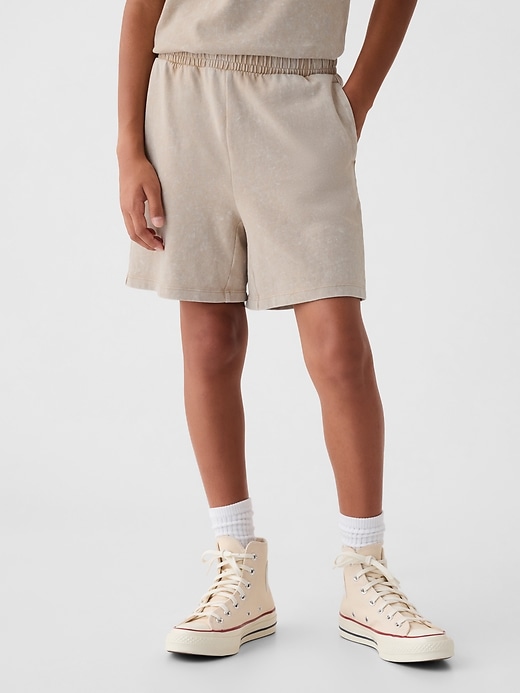2 of 8 showing, with the color Khaki of product Kids Jersey Pull-On Shorts