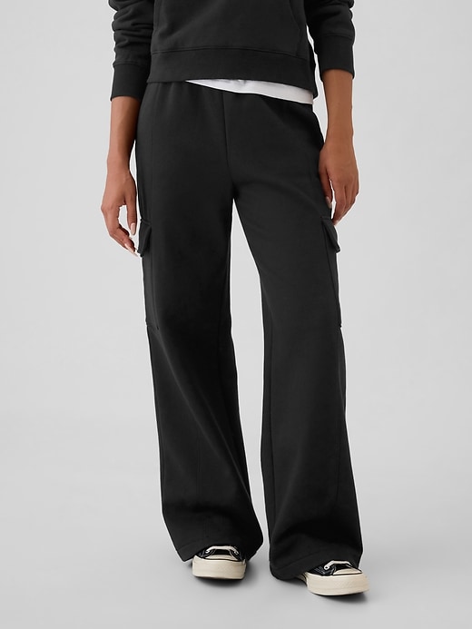 2 of 8 showing, with the color True black of product VintageSoft Cargo Sweatpants