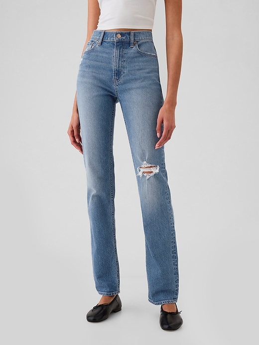 Image number 2 showing, High Rise '90s Straight Jeans