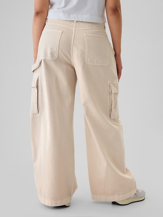 Image number 6 showing, Mid Rise Cargo Baggy Khakis