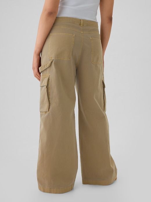 Image number 6 showing, Mid Rise Cargo Baggy Khakis
