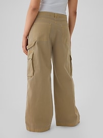 Mid Rise Cargo Baggy Khakis