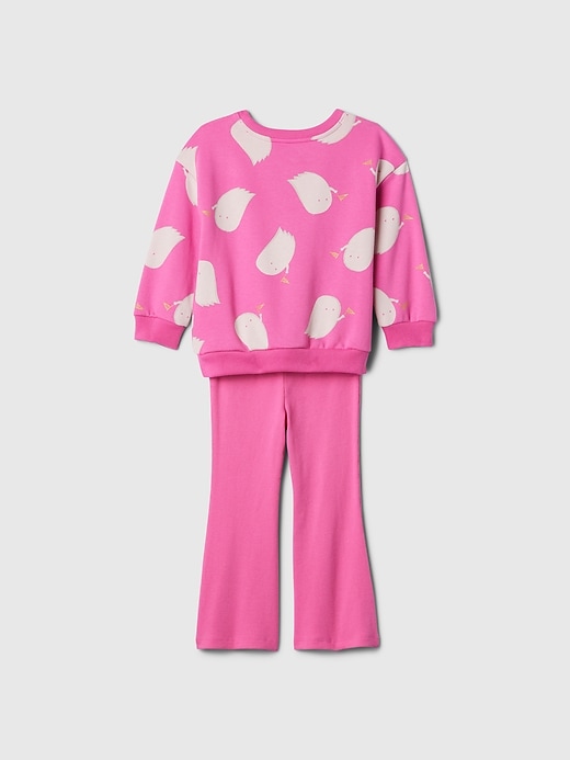 2 of 8 showing, with the color happy pink of product Baby & Toddler Halloween Sweat Set