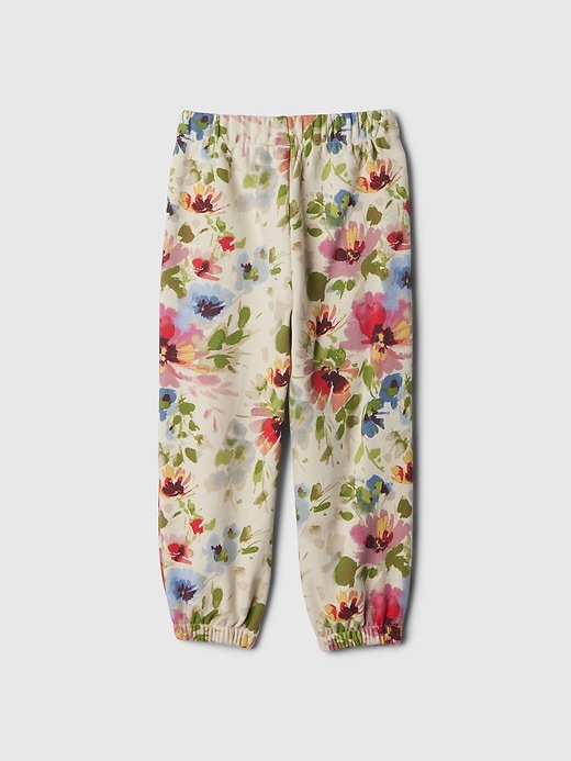 2 of 8 showing, with the color birch ditsy floral of product Baby & Toddler Vintage Soft Floral Joggers