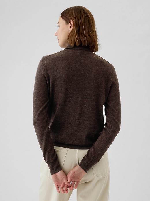 2 of 8 showing, with the color terra brown of product Merino Turtleneck Sweater