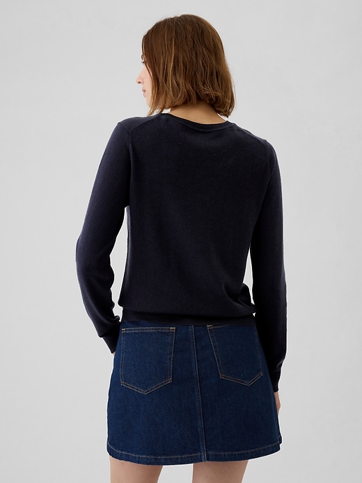 2 of 8 showing, with the color navy blue of product Merino Sweater