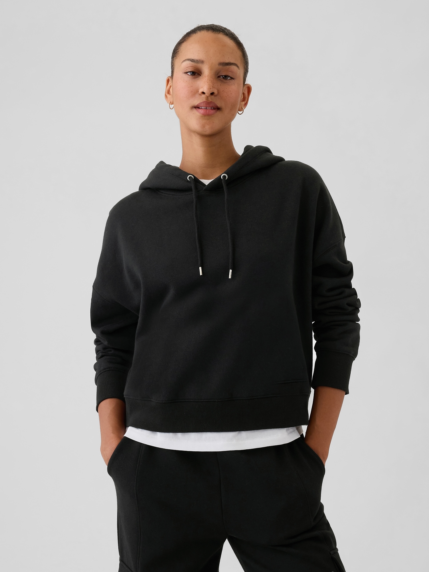 VintageSoft Cropped Hoodie