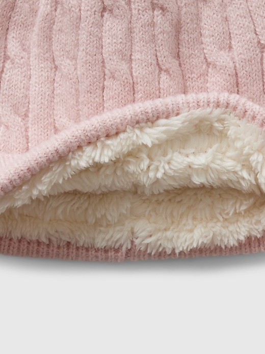 Baby CashSoft Sherpa-Lined Bear Beanie | Gap