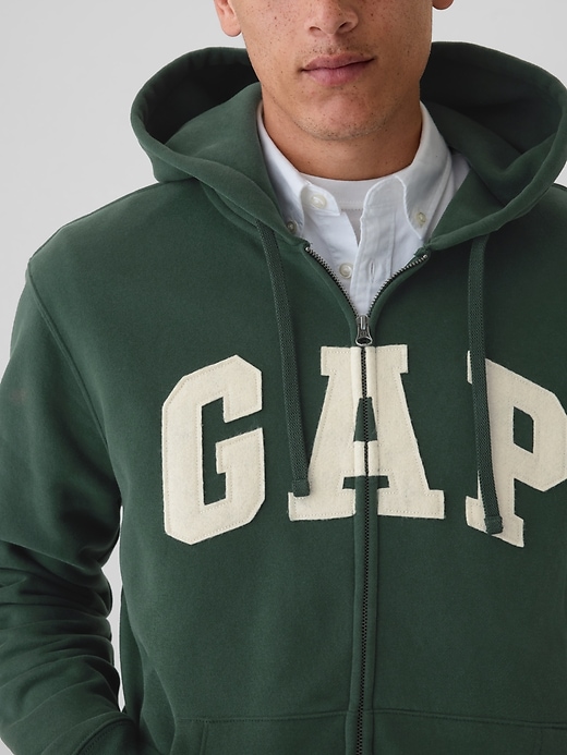 Image number 4 showing, Adult VintageSoft Arch Logo Zip Hoodie