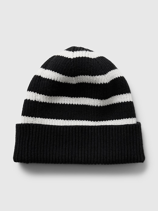 1 of 8 showing, with the color true black of product Kids Stripe Beanie