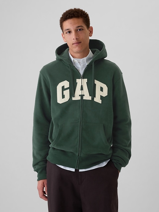 Image number 1 showing, Adult VintageSoft Arch Logo Zip Hoodie