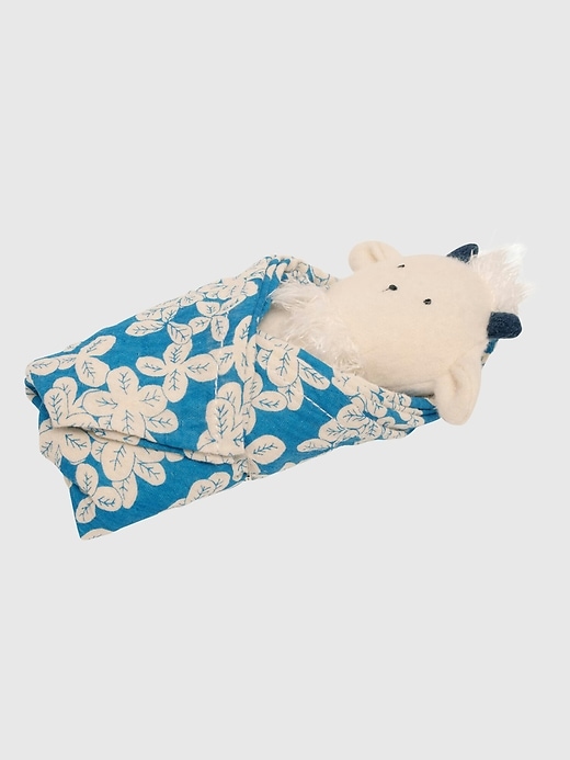 2 of 8 showing, with the color Multi of product Goat Rattle and Burp Cloth