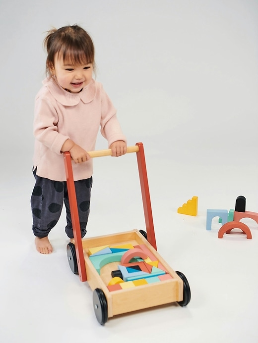 2 of 8 showing, with the color Multi of product Bambino Block Toddler Trolley Toy