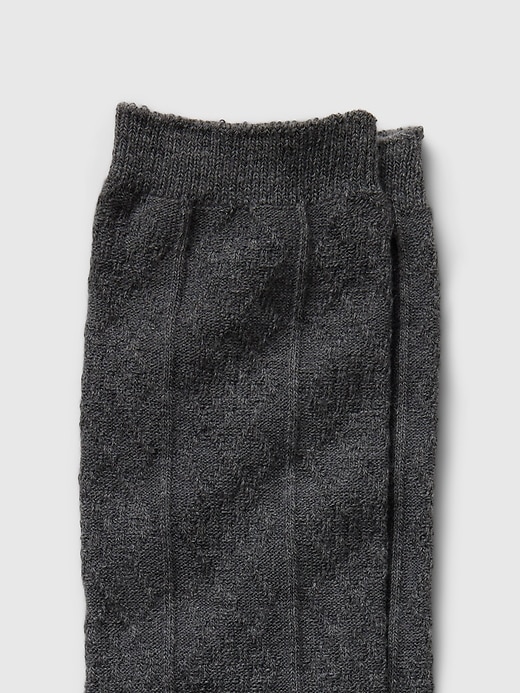 View large product image 2 of 2. Sweater Crew Socks