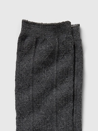 View large product image 2 of 2. Sweater Crew Socks