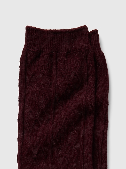 View large product image 2 of 2. Sweater Crew Socks