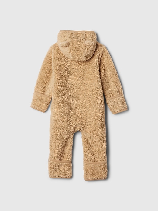2 of 8 showing, with the color travertine brown of product Baby Sherpa One-Piece