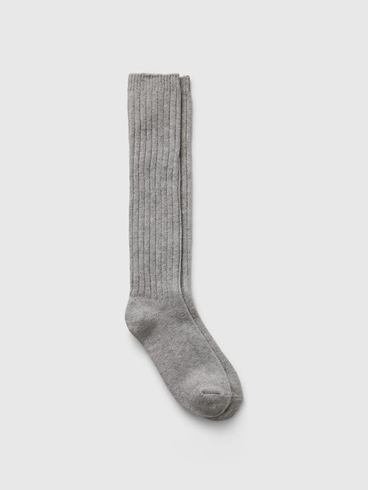 1 of 8 showing, with the color HEATHER GREY of product Knee-High Boot Socks