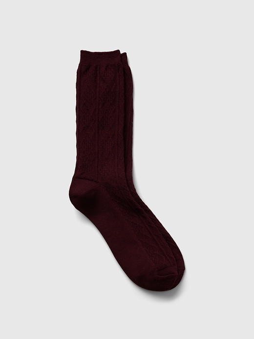 View large product image 1 of 2. Sweater Crew Socks
