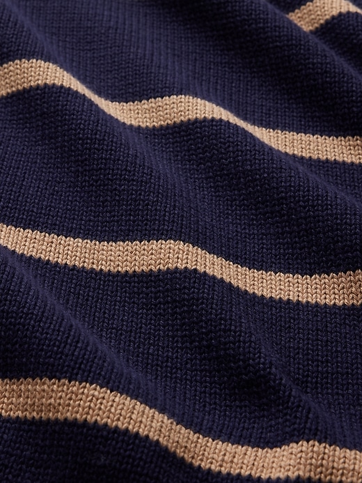 Image number 4 showing, 100% Cotton Oversized Split-Hem Mockneck Sweater